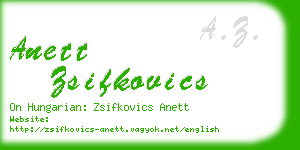 anett zsifkovics business card